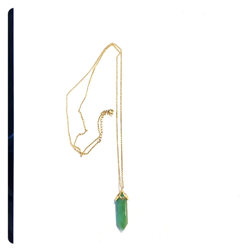 Gold crystal necklace